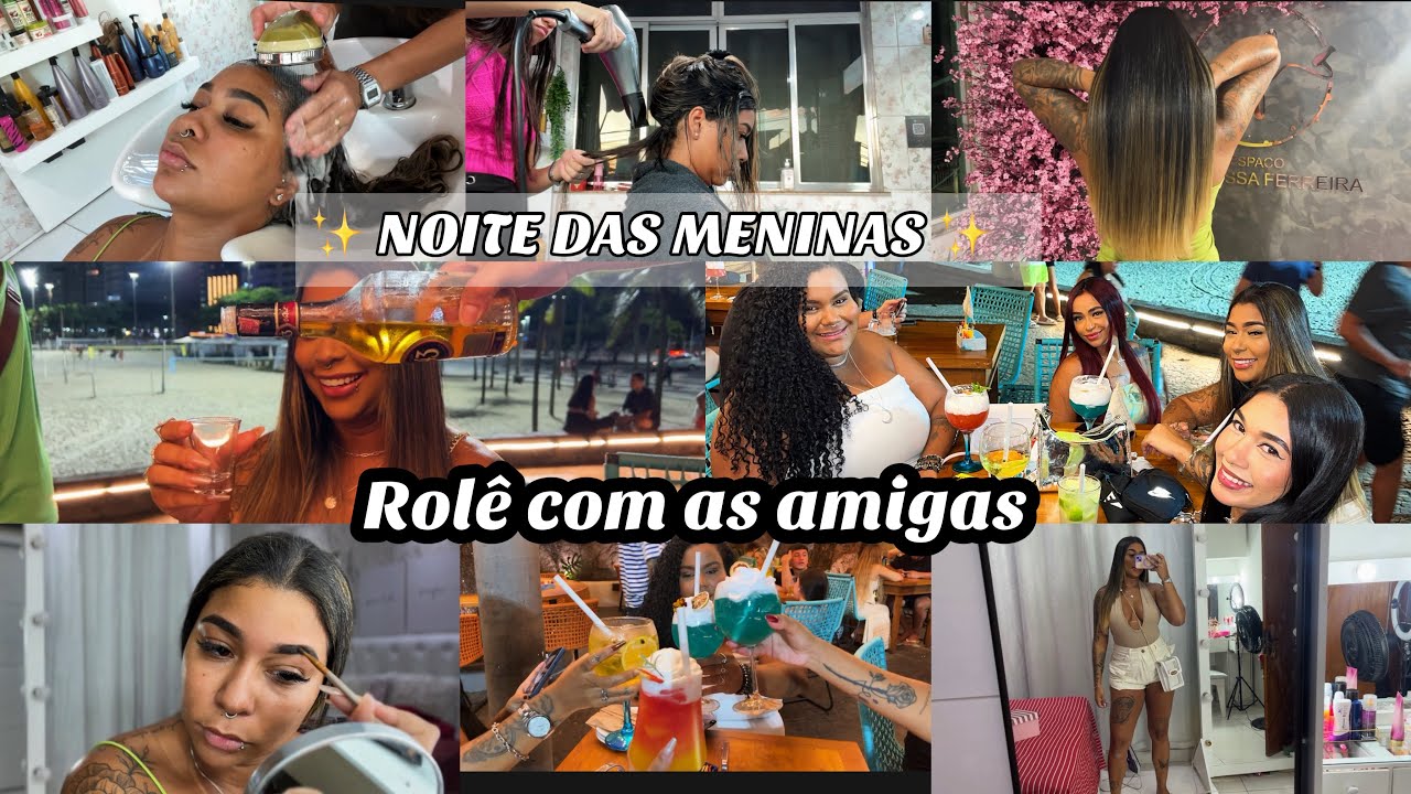 VLOG: NOITE DAS MENINAS| Rolê com as amigas na orla da praia + arrume-se comigo ✨