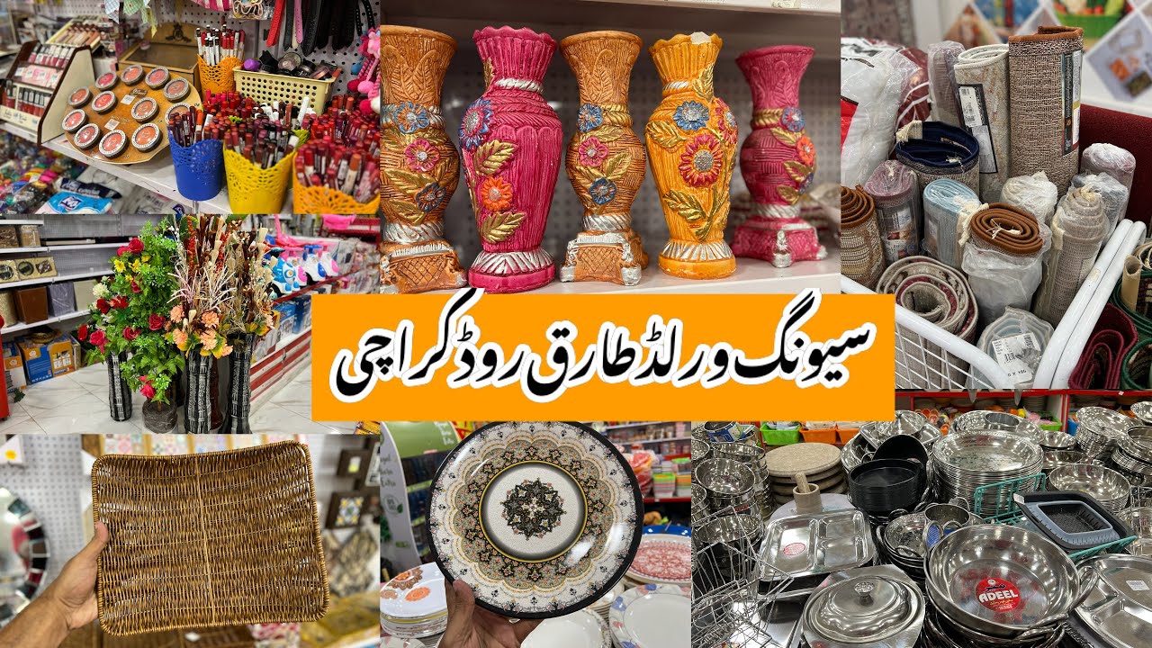 Saving World Tariq Road Karachi-makeup,household items & crockery Shopping-Local Bazar Pakistan