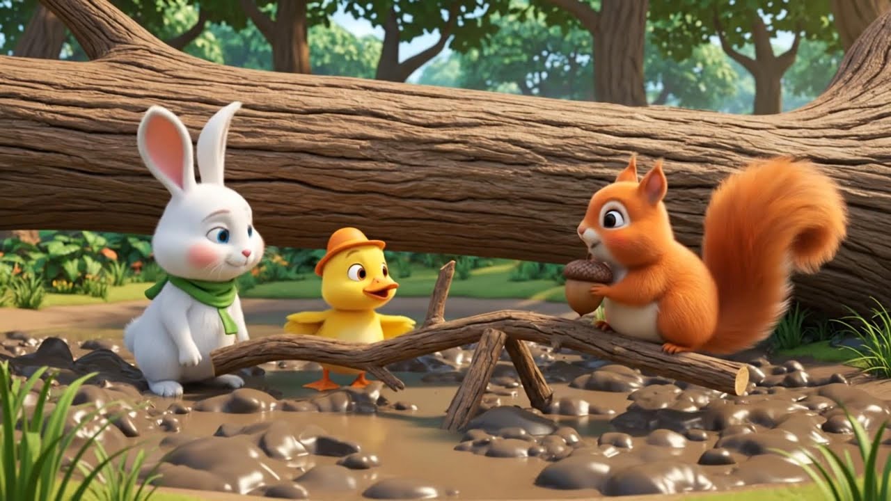 🐰🐤Roro & Dodo: Rescuing Kiki the Squirrel from a Falling Tree