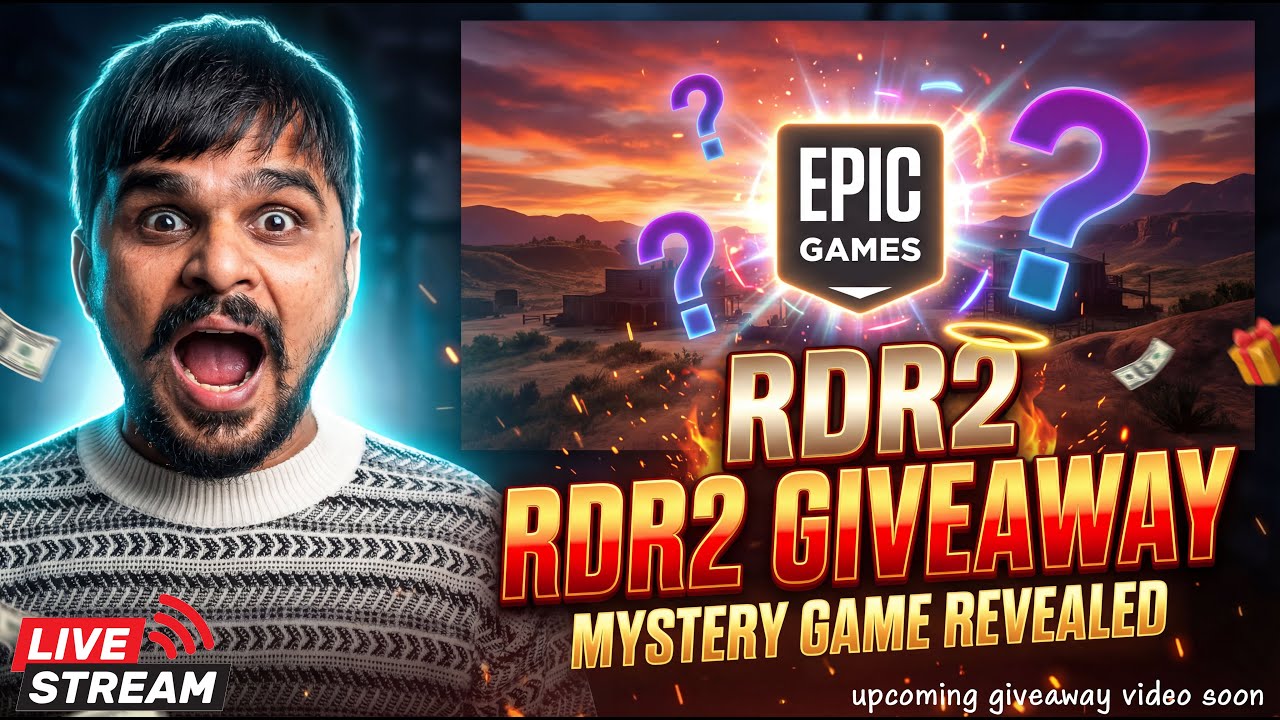🎁 RDR2 GIVEAWAY LIVE 😱 | Epic Mystery Game REVEAL 🔥 | Hindi Gaming LIVE 