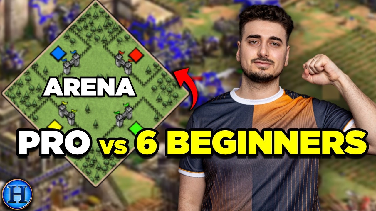Pro Player vs 6 Beginners in Age of Empires 2