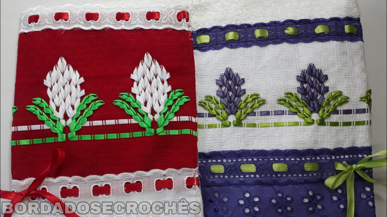 VAGONITE DE FITA || TUTORIAL NO TECIDO VERMELHO