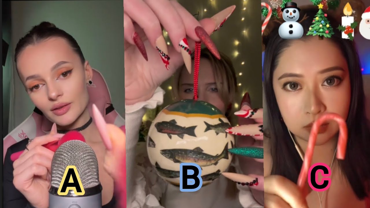 ASMR Christmas & New Year Challenge | 3 Girls Holiday Sounds