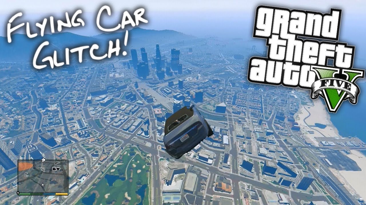 GTA V: Flying Car Glitch!!