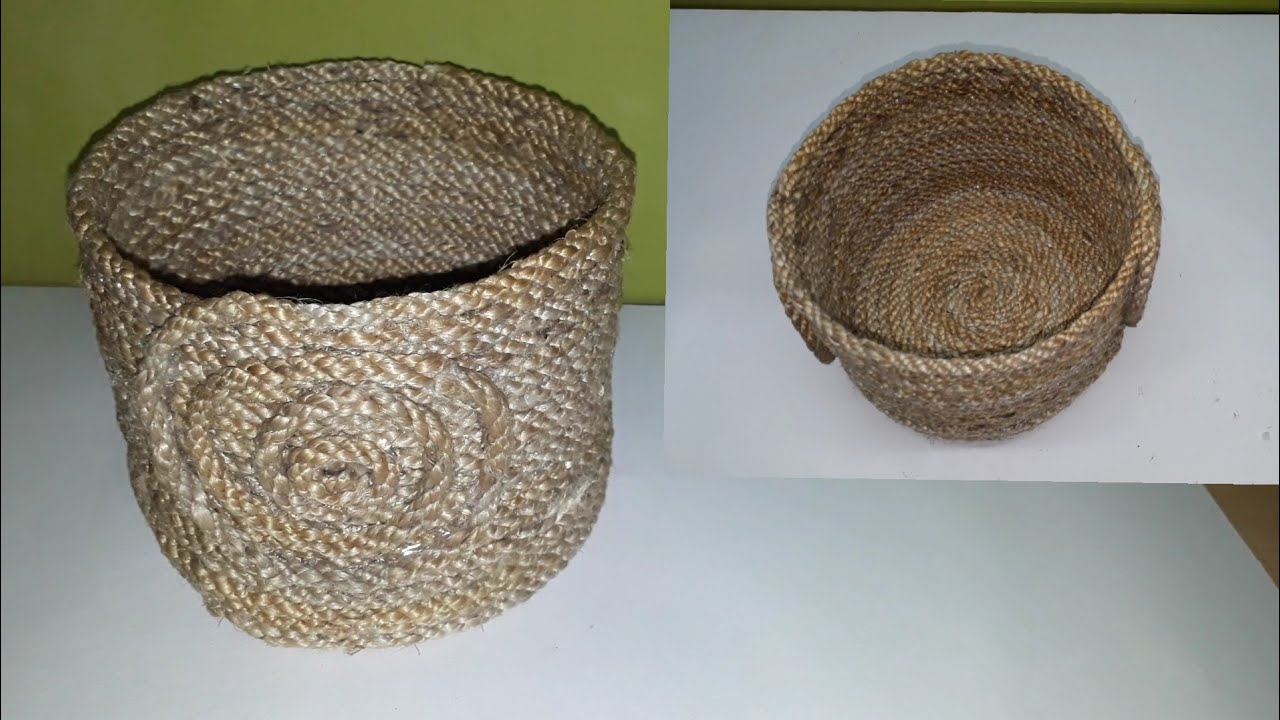 Recycling crafts ideas:How to make Rope Basket/DIY