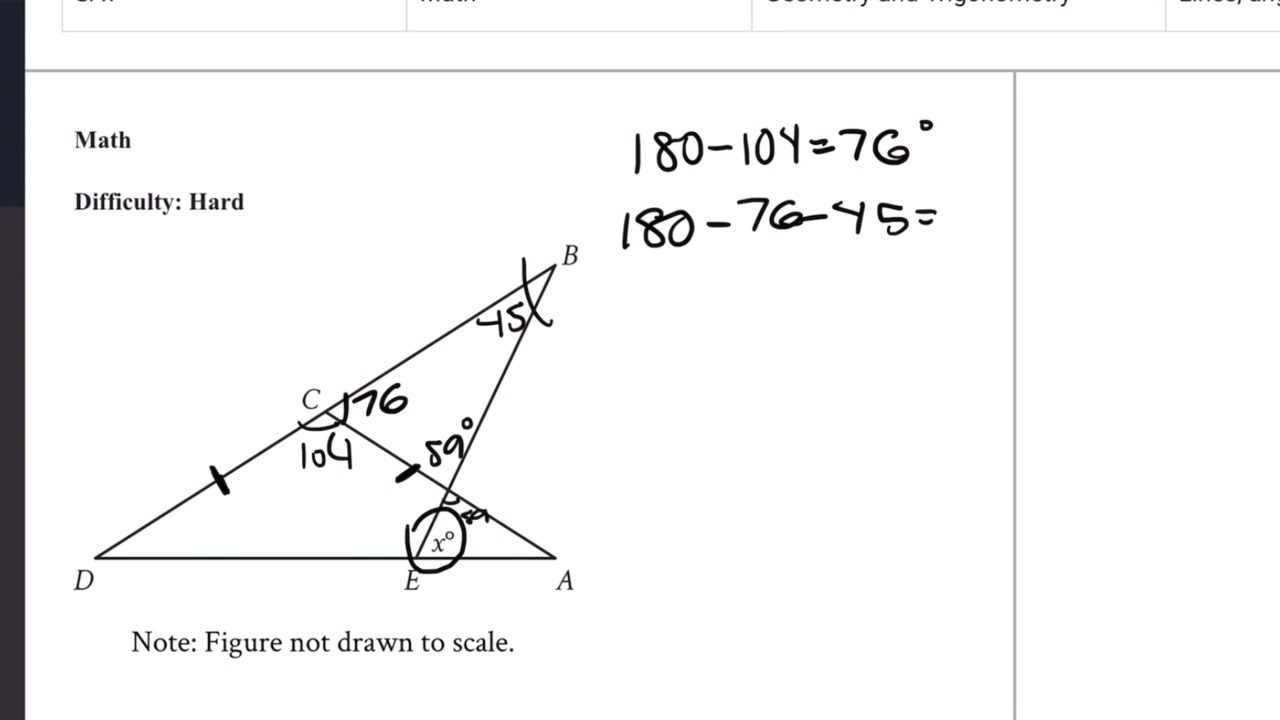 Trigonometry & Geometry (SAT Question Bank  6d99b14)
