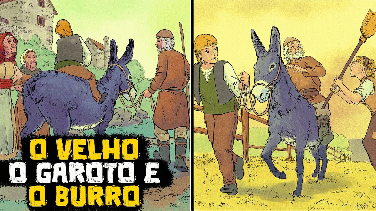 O Velho, o Menino e o Burro: É impossível agradar a todos - Fábulas do Mundo - Foca na História