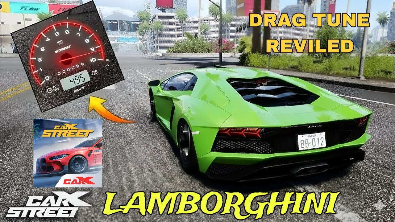 Carx street Lamborghini Aventador 495+ km/h TOP SPEED RECORD!  CAR TUNING & TEST DRIVE