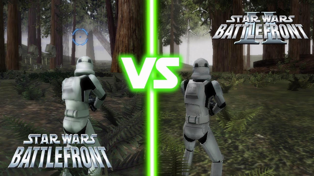 Lowest Graphics Comparison | Star Wars Battlefront 1 (2004) vs Battlefront 2 (2005)