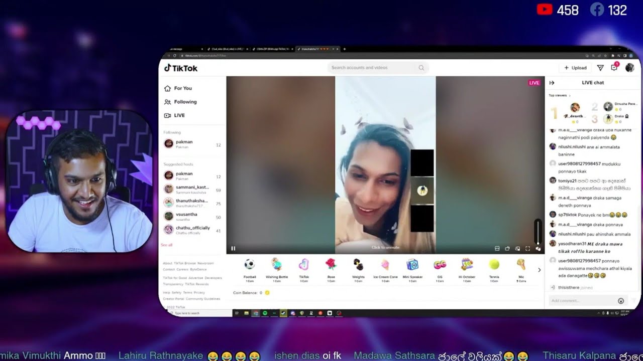 ManiYa watched TikTok - LIVE in Sri Lanka for the first time..😂