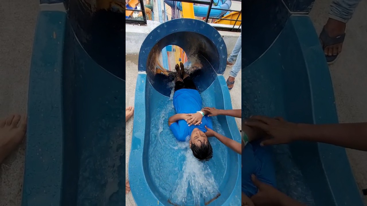 Freefall slide at blue land water park tirupati #tirupati #waterpark #slide #ride #tirupatiwaterpark