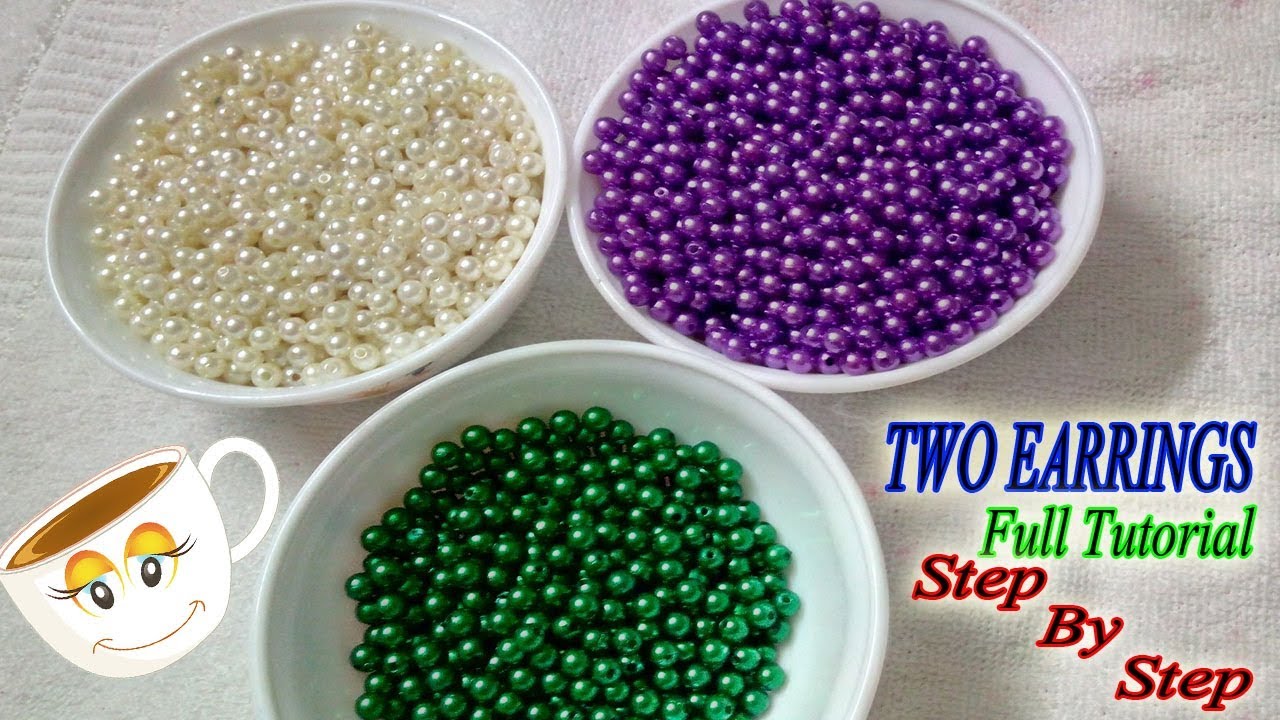 2 easy Pearl Earring Design | DIY | 5 min Craft | Hand made jewelry | DiyArtiePie