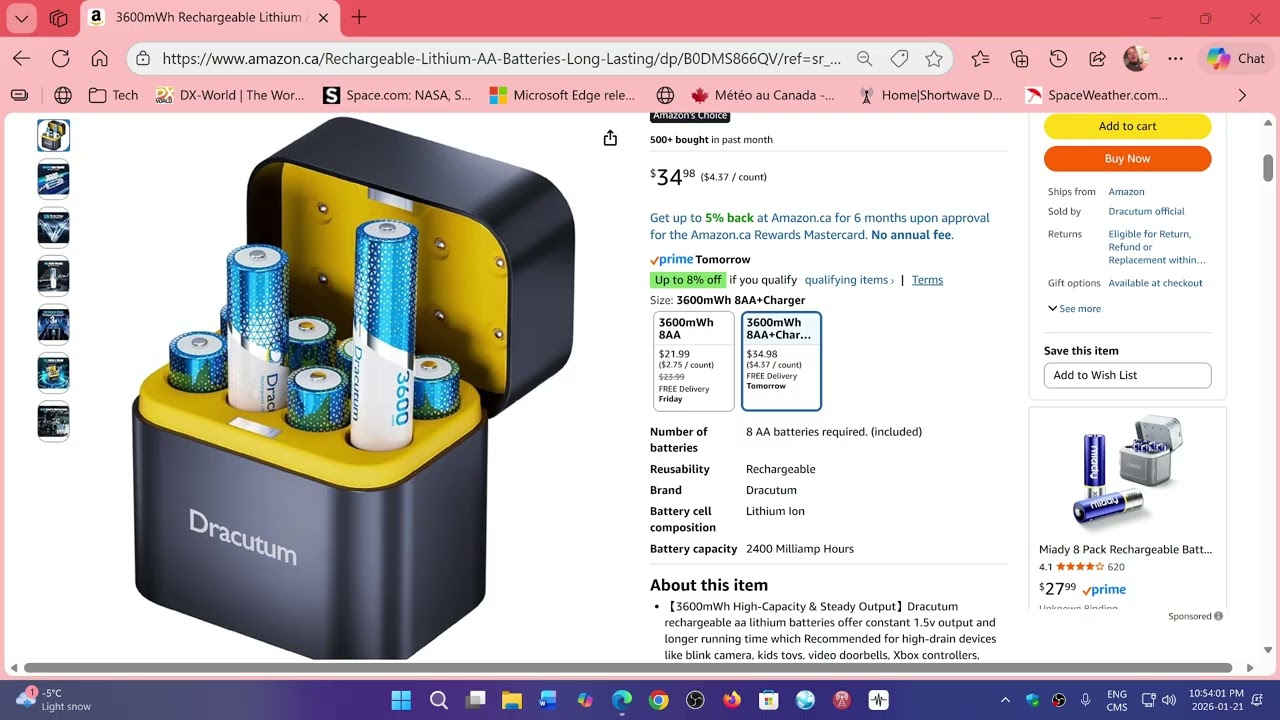 Dracutum Lithium Ion AA rechargeable batteries are the ones I recommend