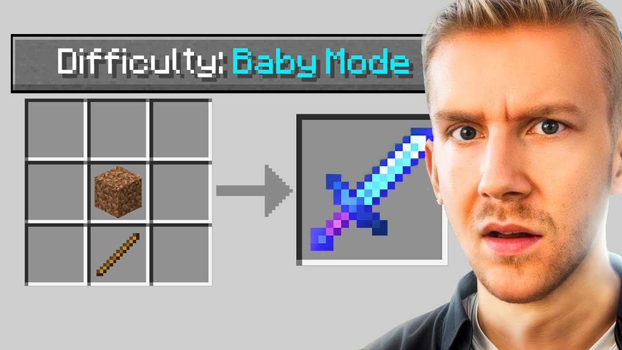 Minecraft im BABY MODE durchspielen... (EXTREM einfach)