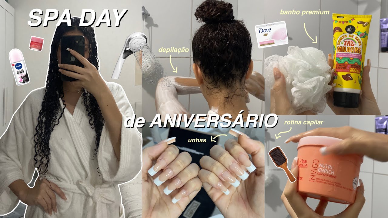 super SPA DAY de ANIVERSÁRIO 🧖🏻‍♀️🎂 unhas, cabelo, banho premium e acessórios novos @Nihaojewelry 