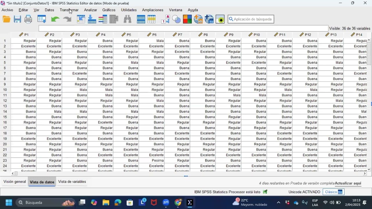 AGRUPAR VARIABLES Y DIMENSIONES ESCALA DE LIKERT EN SPSS BIEN EXPlICADO 2025