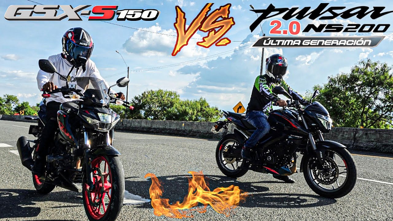 Nueva Pulsar NS 200 2.0 VS Suzuki GSX-S 150 ¡BATALLA ÉPICA!🤯 DRAG RACE 🏍 🚀