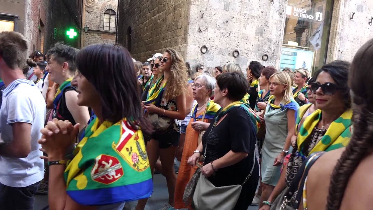 The Bruco contrada of Siena's horse on parade