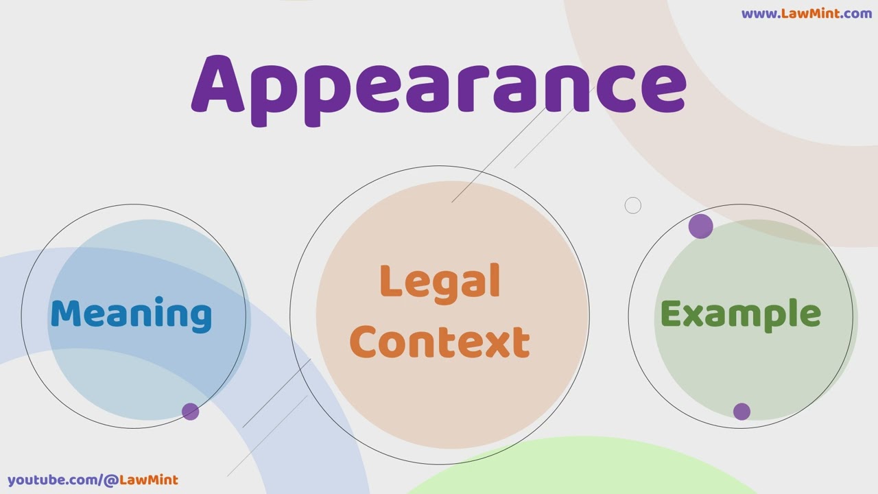 Appearance Meaning Legal Context & Example Legal Terms Simplified @LawMint