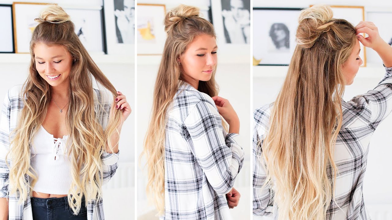 Easy Messy Half-Bun | Luxy Hair