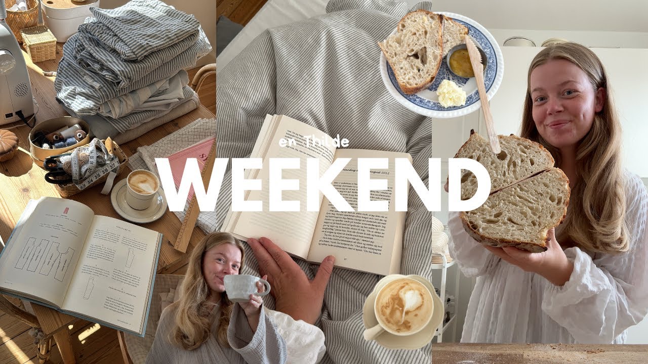 Bager et surdejsbrød, genbrugsfund og syr et par bukser 🪡 En weekend fyldt med alt det jeg elsker