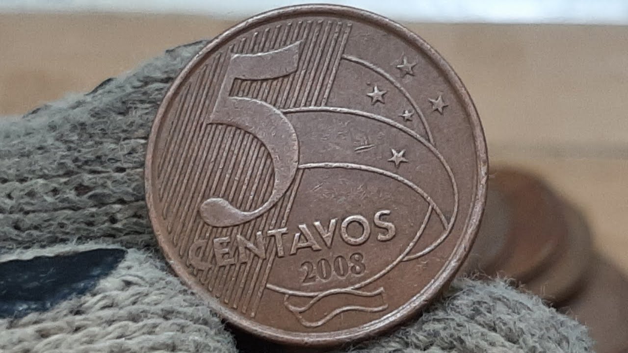 VOCÊ ENCONTROU ESSA VEJA O VALOR DA SUA MOEDA DE 5 CENTAVOS ANO 2008 💰 $ 40 A 120 REAIS 🙌 DEUS É BOM