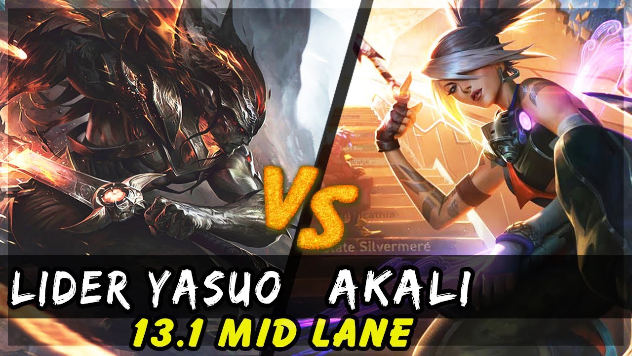 Lider - Yasuo vs Akali MID Patch 13.1 - Yasuo Gameplay