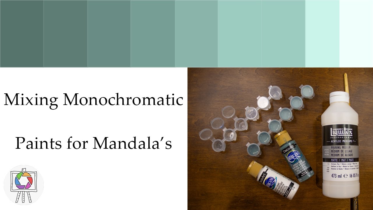 How To's: Mixing Monochromatic Paint Colors Mandala Dot Painting