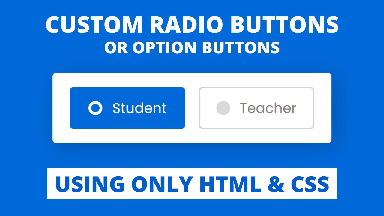 Пользовательские радиокнопки с использованием только HTML и CSS