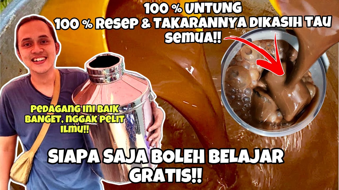CARA BUAT ES COKLAT MERDEKA!! DIAJARIN SAMPAI BISA! BONGKAR RESEP LENGKAP DETAIL DAN TAKARANNYA!!