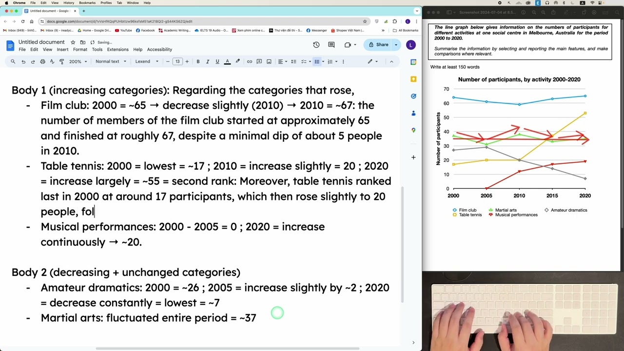 ASMR IELTS Writing - Remember to include time when reporting numbers - NO COMMENTARY