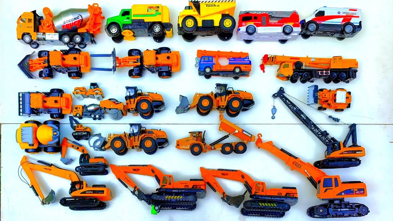 Crane, Loader, Excavator beko, Mixer Truck, Dump Truck tambang,Articulated Truck,Firetruck,Ambulance