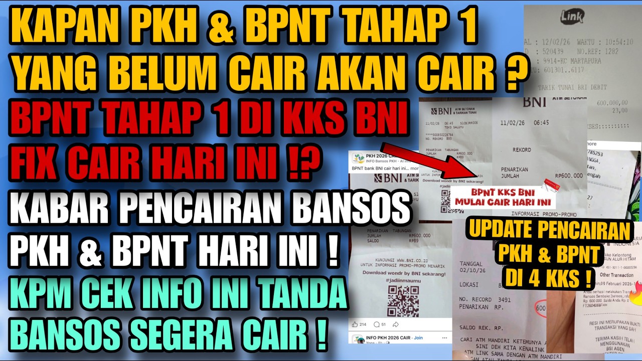 UPDATE BANSOS CAIR HARI INI ! BPNT TAHAP 1 KKS BNI SIAP CAIR HARI INI !? KAPAN PENCAIRAN TERMIN 2 ?