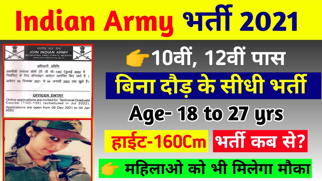 Indian Army New Vacancy 2021-22 | Indian Army Bharti 2021 | Indian Army Recruitment Rally 2021 |