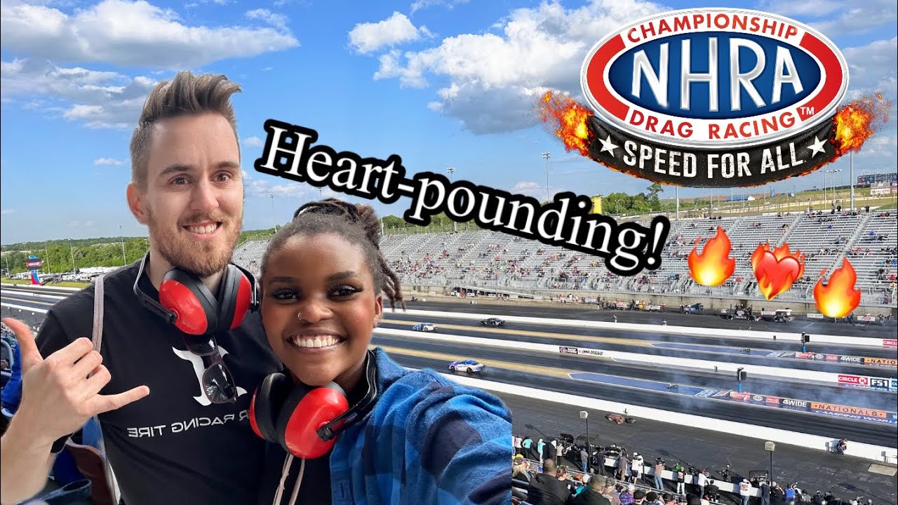 Her First Time Experiencing A DRAG RACE 🏁! || NHRA 4-Wide Nationals || SURPRISE || Adrenaline Rush!