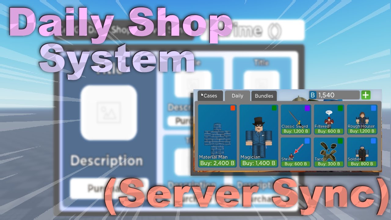 Daily Shop System (Server Sync) | Roblox