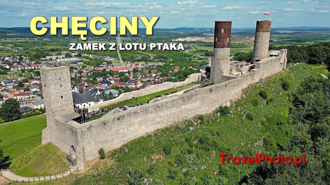 CHĘCINY - zamek z lotu ptaka