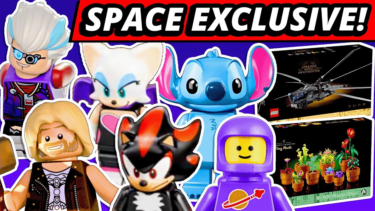 LEGO NEWS! Classic Space Exclusive! 2024 Sonic Shadow! Stitch! Dune Ornithopter! Tiny Plants!