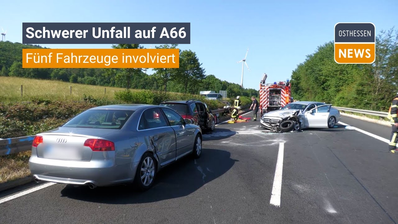 SCHLÜCHTERN: Unfall am Stauende mit mehreren Fahrzeugen