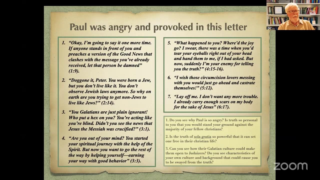 Monday Night Bible Study - Galations Introduction - October 6, 2025