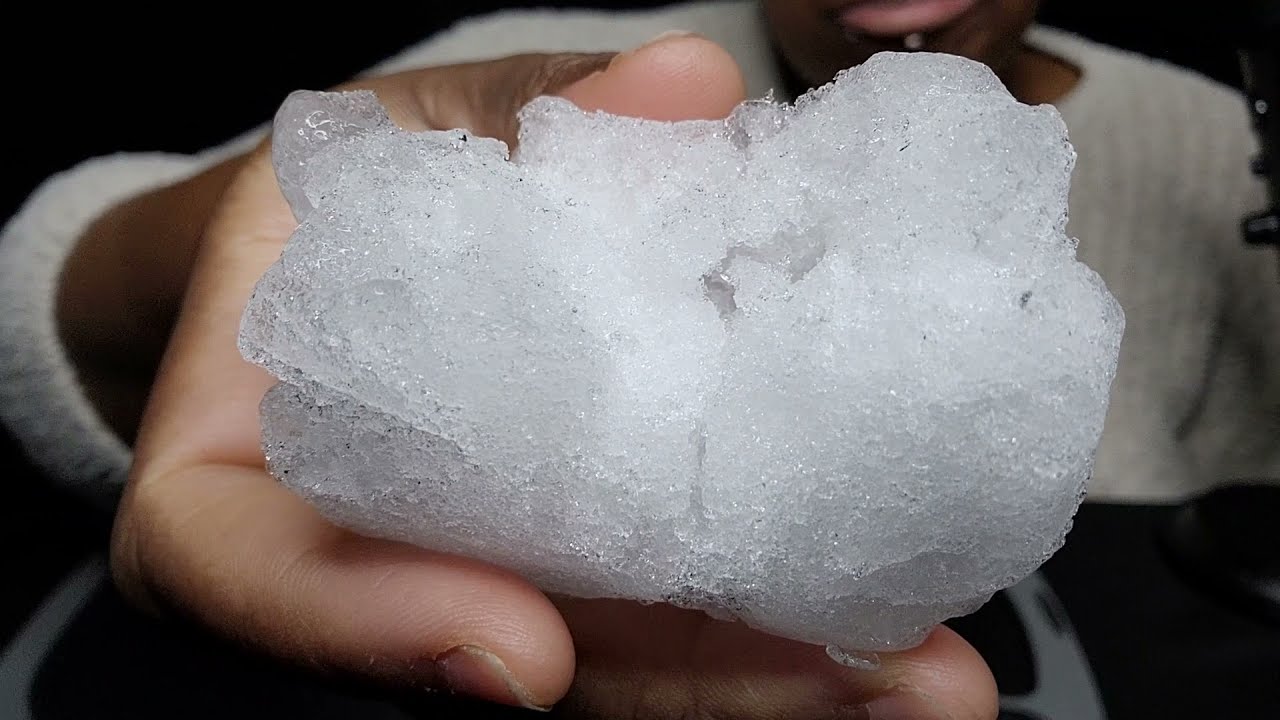 BARRAS DE HIELO EN POLVO REFROZEN, GRANDES BOCADOS | REFROZEN POWDERY ICE BARS BIG BITES! #ICEEATING