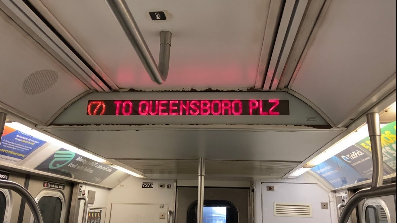 Линия IRT Flushing: R188 (7) Поездка на поезде от Мейн-стрит до Квинсборо Плаза через Flushing Ex...