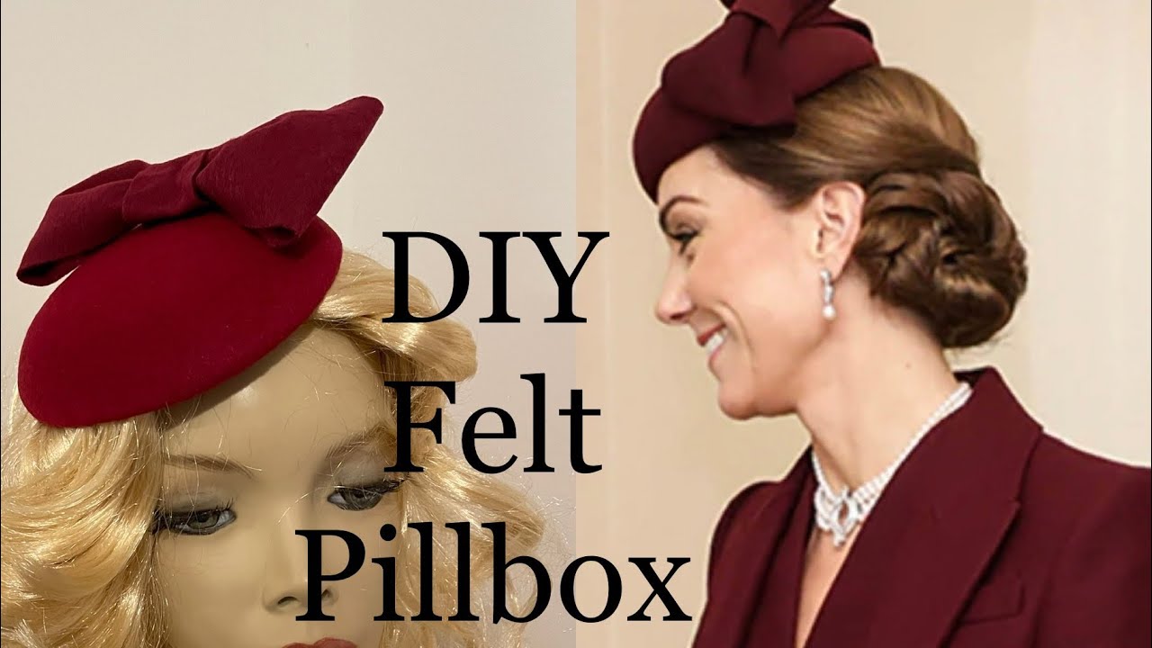 How to make a Felt Fascinator for beginners Pillbox Hat Millinery inspired by Kate Middleton