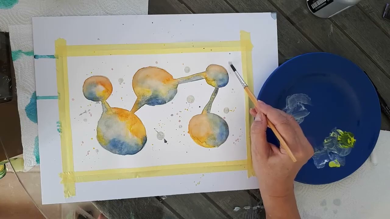 #Planeten Deluxe Mixed Media malen mit Anne Pross - #Planets #MixedMediaPainting #Tutorial #aquarell