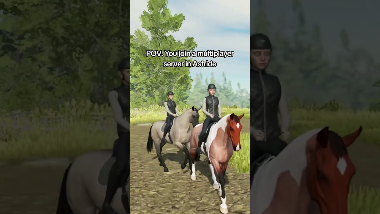 When you join a multiplayer server in Astride! 🤯 #astride #horse #horsegame #equestrian #shorts