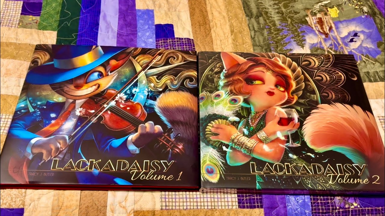 Lackadaisy Volume 1 & 2 (comic books) unwrapping and overview