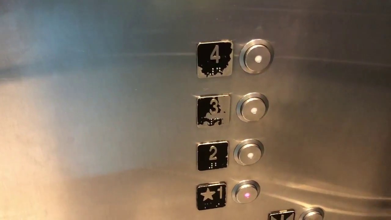Busy Schindler 500A Traction Elevators at the Liberty Science Center in Jersey City, NJ