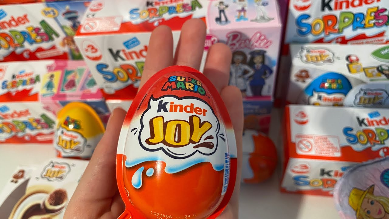 Super Mario Kinder Joy ASMR Unboxing 