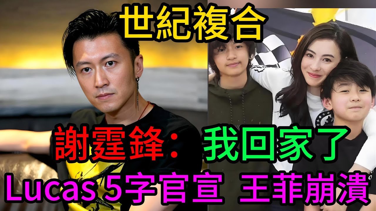 🔥 核彈！謝霆鋒親自官宣：【峰菲戀】徹底結束！長文告白張柏芝：我要回歸我的家！王菲後臺崩潰質問：我十年算什麼？Lucas 5字全家福官宣複合#謝霆鋒#張柏芝#王菲#狄波拉#Lucas#Quintus