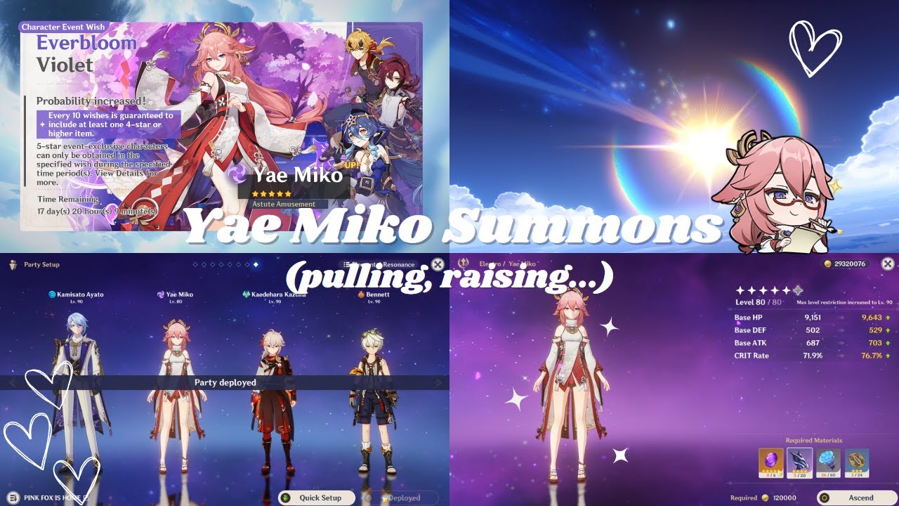 Yae Miko summons + raising | (relaxing time feat. inazuma lofi mix)